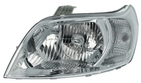 Far stanga (H4, electric, cu motoras, fundal cromat, fundal transparent) CHEVROLET AVEO 2008-2011 Iluminat auto - Far stanga (H4, electric, cu motoras, fundal cromat, fundal transparent) CHEVROLET AVEO 2008-2011