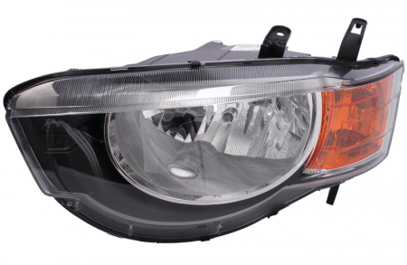 Piese Auto - Far stanga (H4, electric, cu motoras, fundal cromat) MITSUBISHI COLT VI