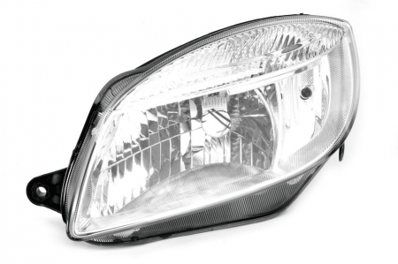 Iluminat auto - Far stanga (H4, electric, cu motoras, fundal cromat) SKODA FABIA, ROOMSTER 2006-2010