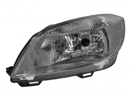 Iluminat auto - Far stanga (H4, electric, cu motoras, fundal cromat) SKODA FABIA, ROOMSTER 2010-2015