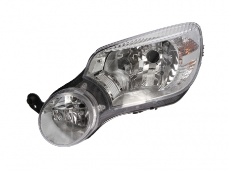 Piese Auto - Far stanga (H4, electric, cu motoras, fundal cromat) SKODA YETI 2009-2013