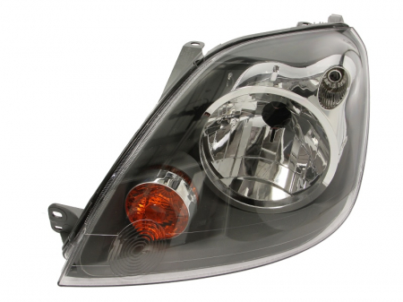 Far stanga (H4, electric, cu motoras, fundal negru) FORD FIESTA 2005-2008 [0]