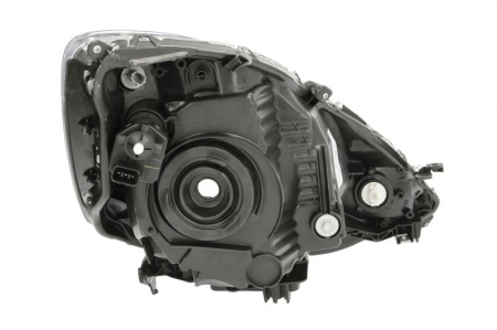 Far stanga (H4, electric, cu motoras, fundal negru/insertii crom) HONDA JAZZ 2008-2011 [1]