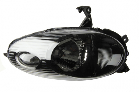 Iluminat auto - Far stanga (H4, electric, cu motoras, fundal negru) NISSAN MICRA C+C III, MICRA III 2005-2007