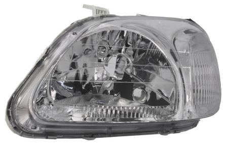 Far Stanga (H4, electric, fara motoras, culoare insert: cromat, culoare semnalizator: alb) potrivit HONDA CIVIC VI 09.94-04.98 Iluminat auto - Far Stanga (H4, electric, fara motoras, culoare insert: cromat, culoare semnalizator: alb) potrivit HONDA CIVIC VI 09.94-04.98