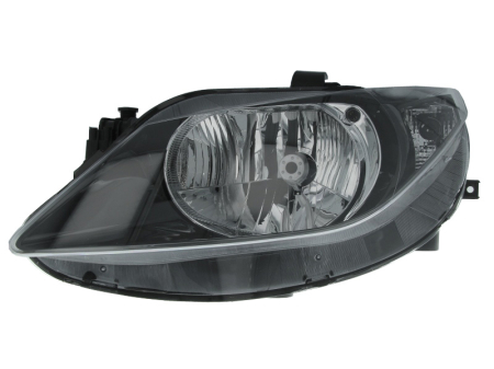 Iluminat auto - Far Stanga (H4, electric, fara motoras, culoare insert: negru) potrivit SEAT IBIZA IV 6J 2008-2012