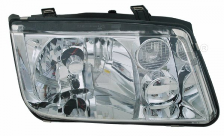 Faruri - Far Stanga potrivit VW BORA, BORA I (H4, electric, fara motoras, culoare interior: cromat)