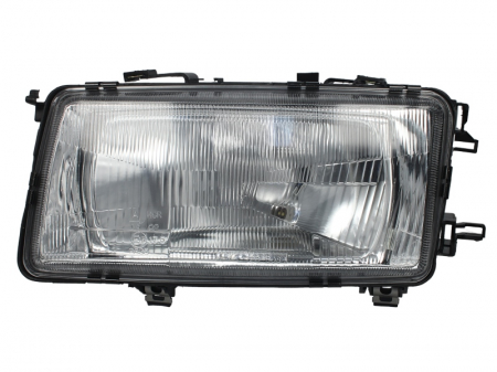 Piese Auto - Far stanga H4, electric, manual, interior argintiu AUDI 80 B3 intre 1986-1991