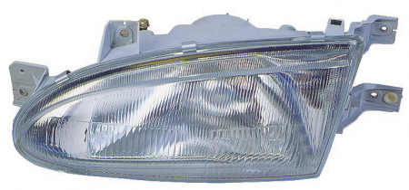 Iluminat auto - Far stanga (H4, manual, fundal cromat) HYUNDAI ACCENT 1994-2000