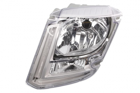 Iluminat auto - Far stanga (H4/PY21W, reglaj electric, lumini pozitii LED, fara motor, alb, Semnalizator transparent) VOLVO FL III dupa 2013