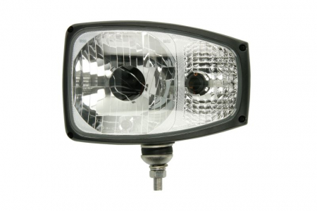 Iluminat auto - Far stanga (H4/PY21W/W5W, manual, culoare insert: crom platinat, culoare indicator: transparent) potrivit CATERPILLAR TH