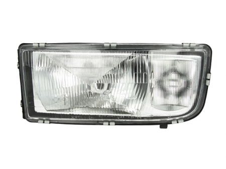 Iluminat auto - Far stanga (H4/W5W, electric, argintiu, Semnalizator transparent) MERCEDES ACTROS, ACTROS MP2 / MP3, ATEGO dupa 1996