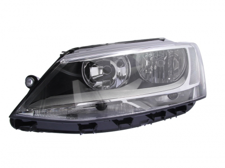Far Stanga (H7, electric, cu motor, culoare insert: negru, culoare semnalizator: transparent) potrivit VW JETTA IV [0]