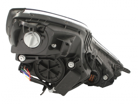 Iluminat auto - Far stanga H7, electric, cu motoras, interior argintiu, semnalizator transparent HYUNDAI ix20 intre 2010-2015