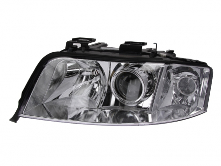 Piese Auto - Far stanga (H7/H7, reglaj electric, fundal cromat) AUDI A6 2001-2005