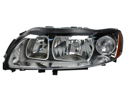 Iluminat auto - Far stanga (H7/H9, electric, cu motoras, fundal negru) VOLVO S60 I, V70 II, XC70 CROSS COUNTRY