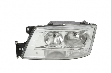 Iluminat auto - Far stanga (H7/LED/PY21W, manual, insertii crom, Semnalizator transparent) MAN TGX dupa 2007