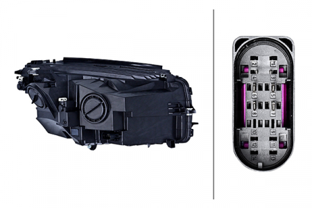 Far stanga H7/LED/PY21W/W5W/WY5W, cu bec potrivit MERCEDES GLC X253 06.15-02.19 [1]