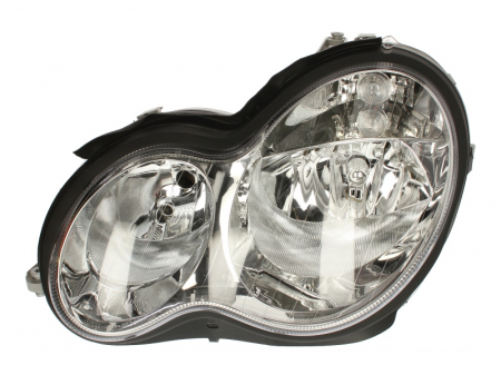 Iluminat auto - Far stanga (H7, pneumatic, fundal cromat, fundal transparent) MERCEDES Clasa C 2004-2007