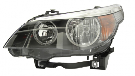 Far stanga (H7/PY21W/W5W, electric, cu motoras, fundal cromat, fundal portocaliu) BMW Seria 5 (E60), Seria 5 (E61) [0]