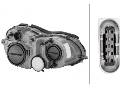 Far stanga (H7/PY21W/W5W, electric, cu motoras, fundal cromat, fundal portocaliu) MERCEDES Clasa CLK (A209), CLK (C209) 2002-2010 [1]