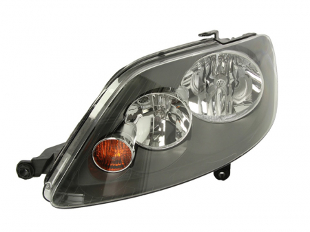 Iluminat auto - Far stanga (H7/PY21W/W5W, electric, cu motoras, fundal negru, fundal portocaliu) VW GOLF PLUS
