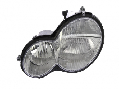 Iluminat auto - Far stanga (H7, reglaj electric, COUPE, fundal cromat, fundal transparent) MERCEDES Clasa C 2001-2004