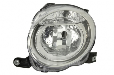 Iluminat auto - Far stanga (H7, reglaj electric, cu motoras, fundal cromat) ABARTH 500 / 595 / 695, 500C / 595C / 695C FIAT 500, 500 C