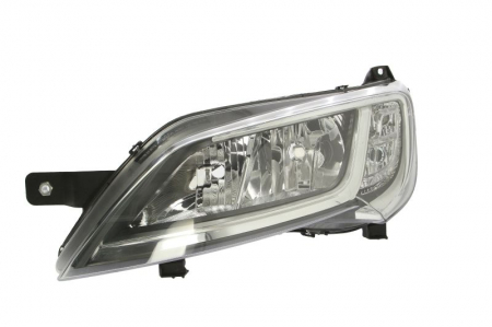 Iluminat auto - Far stanga (H7, reglaj electric, cu motoras, fundal cromat) CITROEN JUMPER FIAT DUCATO PEUGEOT BOXER dupa 2014