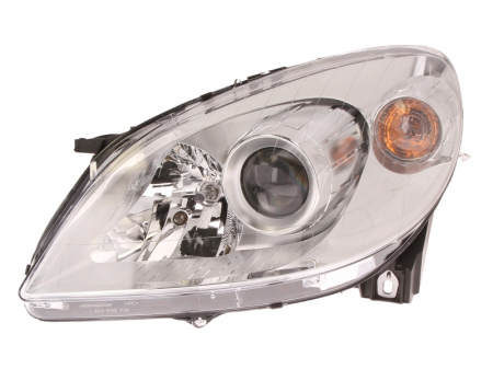 Iluminat auto - Far stanga (H7, reglaj electric, cu motoras, fundal cromat) MERCEDES Clasa B 2008-2011