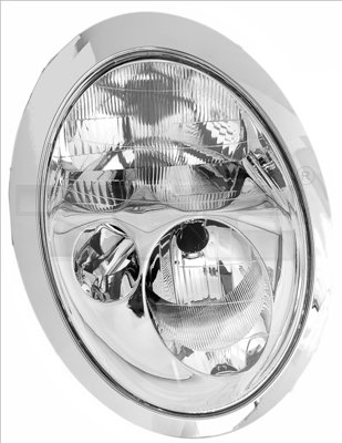 Far stanga (H7, reglaj electric, cu motoras, fundal cromat) MINI MINI 2001-2004