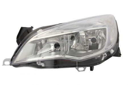 Iluminat auto - Far stanga (H7, reglaj electric, cu motoras, fundal cromat) OPEL ASTRA 2009-2012
