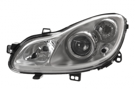 Iluminat auto - Far stanga (H7, reglaj electric, cu motoras, fundal cromat) SMART FORTWO 2007-2014