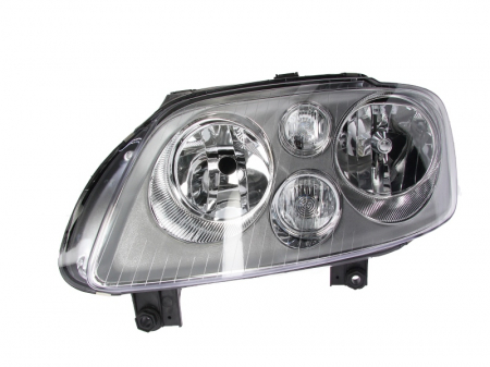 Iluminat auto - Far stanga (H7, reglaj electric, cu motoras, fundal cromat) VW CADDY III, TOURAN