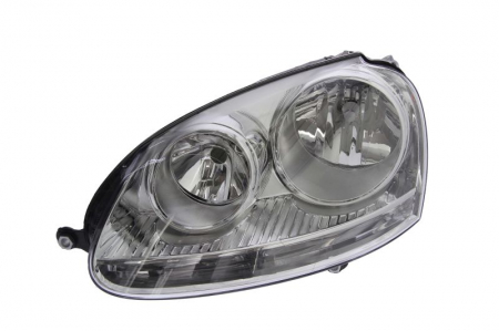 Iluminat auto - Far stanga (H7, reglaj electric, cu motoras, fundal cromat) VW GOLF, JETTA 2003-2010