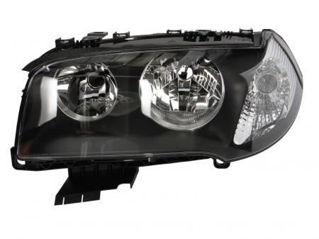 Iluminat auto - Far stanga (H7, reglaj electric, cu motoras, fundal negru) BMW X3 2004-2007