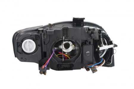 Far stanga (H7, reglaj electric, cu motoras, fundal negru/insertii crom) AUDI A4 2004-2008 [1]