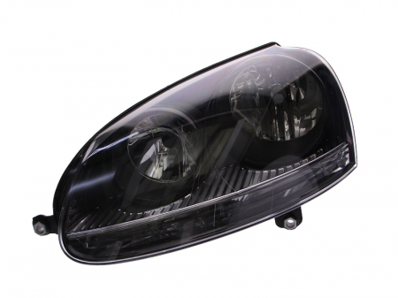 Far stanga (H7, reglaj electric, cu motoras, fundal negru) VW GOLF, JETTA 2003-2010 [0]