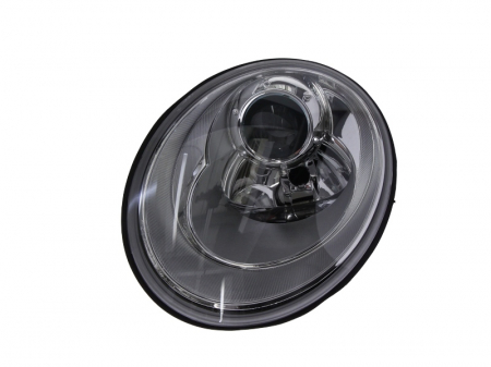 Piese Auto - Far stanga (H7, reglaj electric, cu motoras, fundal negru) VW NEW BEETLE