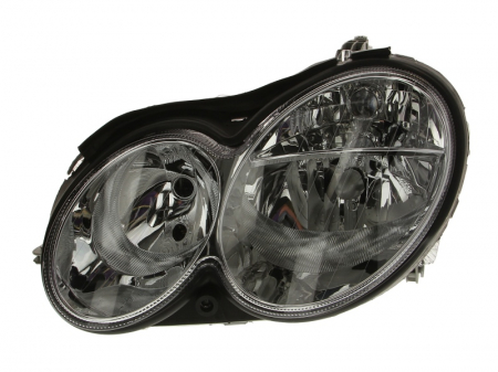 Iluminat auto - Far stanga (H7, reglaj electric, fundal cromat, fundal transparent) MERCEDES Clasa CLK 2002-2005