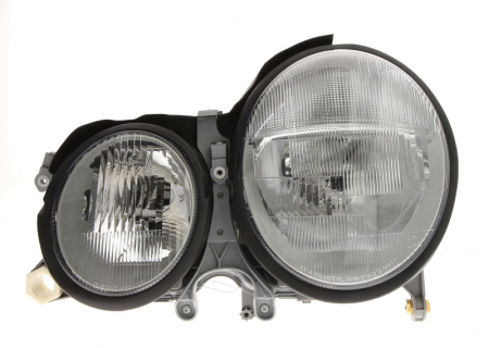Iluminat auto - Far stanga (H7, reglaj electric, fundal cromat) MERCEDES Clasa E 1999-2003
