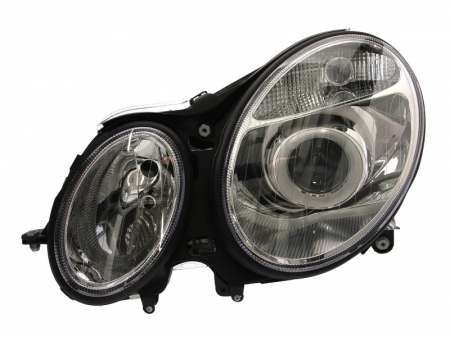 Iluminat auto - Far stanga (H7, reglaj electric, fundal negru) MERCEDES Clasa E T-MODEL (S211), E (W211)
