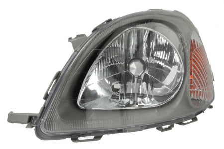 Faruri - Far Stanga potrivit TOYOTA YARIS pana in 2003 (halogen, H4/PY21W, electric, fara motoras, culoare insert: gri, culoare semnalizator: alb)