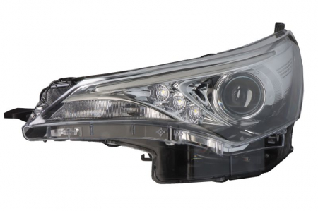 Faruri - Far Stanga potrivit TOYOTA AVENSIS 2015-2017 (HIR2/LED/WY21W, electric, fara motoras, cu controler LED, culoare insert: negru)