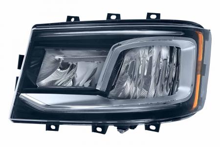 Faruri - Far stanga potrivit SCANIA R; S potrivit SCANIA G II, L, P II, R II, S dupa 2016 (LED, electric, cu motor, cu lumina de zi, culoare insert: crom platinat)