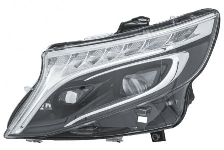Faruri - Far stanga LED, LED, electric, cu motoras, fara controler, culoare interior: gri potrivit MERCEDES VITO / KLASA V W447 dupa 2019