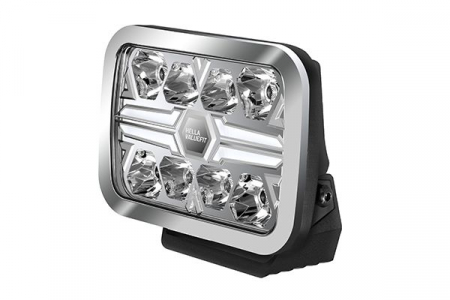 Faruri - Far universal stanga/dreapta (dreptunghiular, BLADE, LED, 12/24V, 36W, latime 222mm, inaltime 153mm, adancime: 58mm, transparent, aluminiu, negru/crom, lumini pozitie, lungime cablu: 500mm)