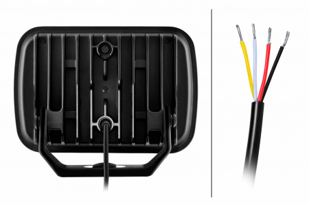 Far universal stanga/dreapta (dreptunghiular, BLADE, LED, 12/24V, 36W, latime 222mm, inaltime 153mm, adancime: 58mm, transparent, aluminiu, negru, lumini pozitie, lungime cablu: 500mm) [3]