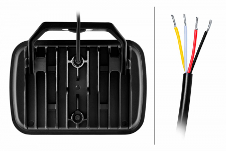 Far universal stanga/dreapta (dreptunghiular, BLADE, LED, 12/24V, 36W, latime 222mm, inaltime 153mm, adancime: 58mm, transparent, aluminiu, negru, lumini pozitie, lungime cablu: 500mm) [3]