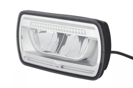 Far universal stanga/dreapta (dreptunghiular, JUMBO, LED, 12/24V, 1,3; 2,7; 8W, latime 238mm, inaltime 132mm, adancime: 113mm, aluminiu, negru, lumini pozitie, lungime cablu: 800mm, standing fitting) [2]